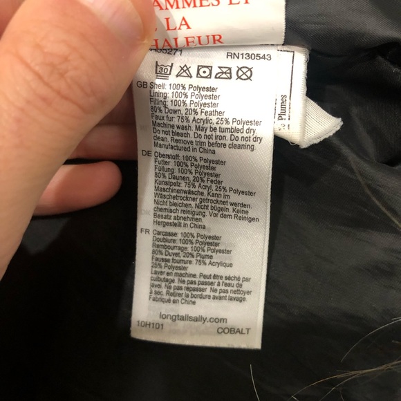 Point Zero Duvet Premium Down Cobalt Long Ski & Snow Jacket - Below -20C - Picture 10 of 12